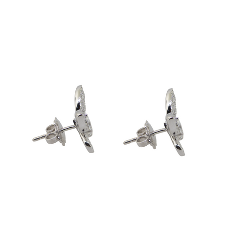 18KW Diamond Butterfly Earrings