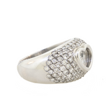 14K White Gold Pave Diamond Ring 1.45ct