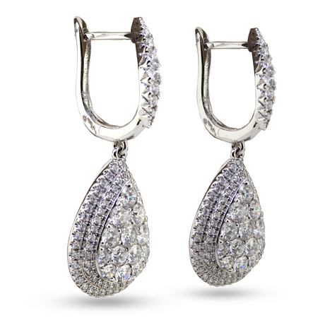Beautiful Diamond Dangle Earrings