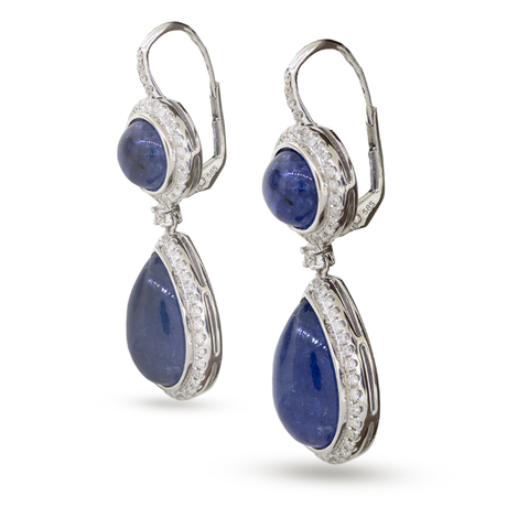 14K Tanzanite & Diamond Earrings