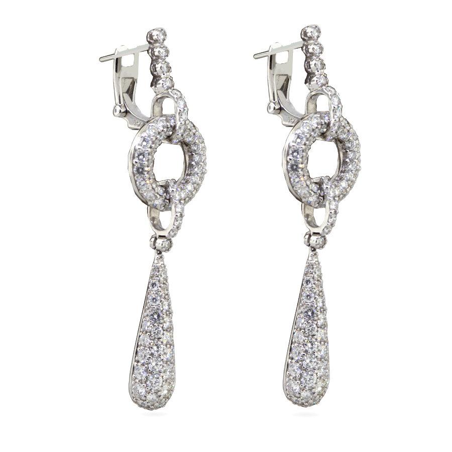 18K Diamond Pace Dangle Earrings