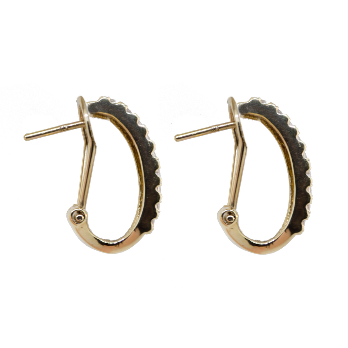 Diamond Huggie Earrings