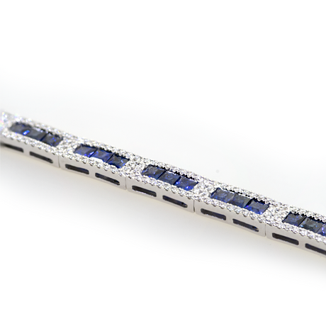 14KW Blue Sapphire Bracelet