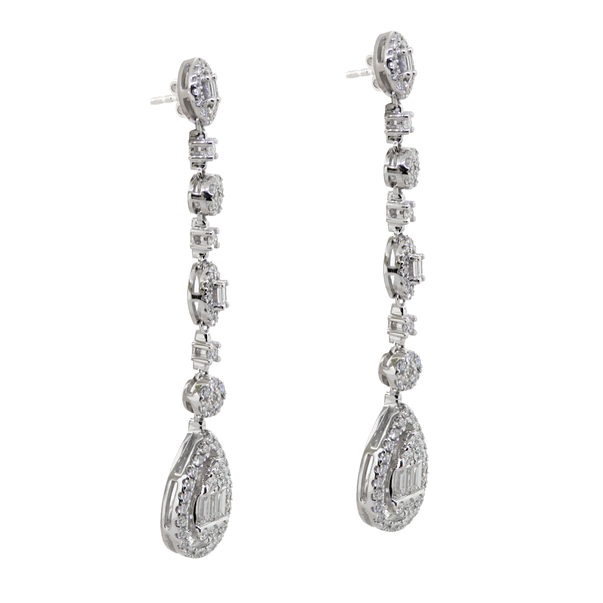 Beautiful 14K Diamond Dangle Earrings