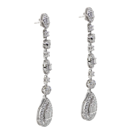 Beautiful 14K Diamond Dangle Earrings