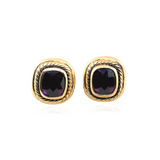 David Yurman Garnet Earrings 18KY