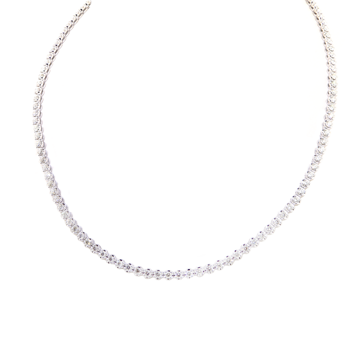14KW Diamond Tennis Necklace 18'